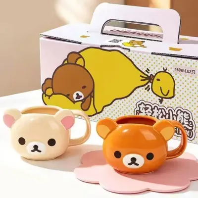 리락쿠마 입체 페이스 머그컵 2P(150ml)