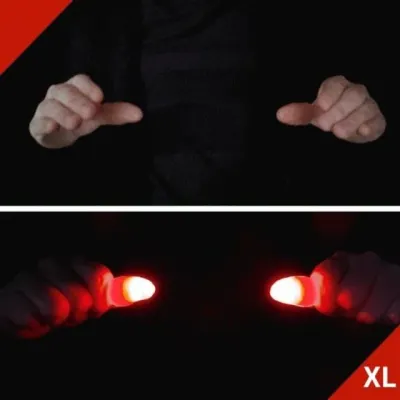 딜라이트 큰사람전용 빨강불빛 손가락 살색덤팁 이동하는불빛 1쌍 JL매직 교육마술 손가락마술 덤팁마술