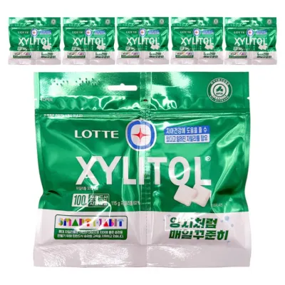 롯데 자일리톨 껌 오리지날 115g 리필 x 6개