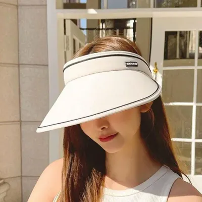 여성 UV차단 썬캡 햇빛가리개 여름 챙모자 산책 선캡