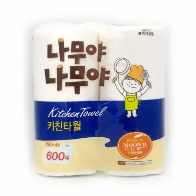 미래생활 2겹 키친타올 150매4롤 무형광 키친타월