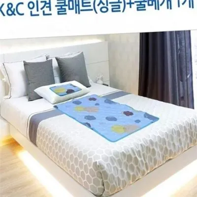 여름 침대 매트 시원한 패드 냉감 시트 싱글 쿨링 침실 베개 인견 커버