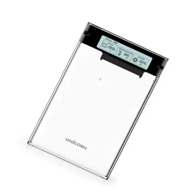 LCD 2.5외장 투명 하드케이스 HDD SSD USB3.2 GEN1 A C타입젠더 슬라이딩 수납함