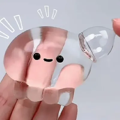 해파리문어 스트레스볼 말랑이 슬라임 마시멜로우