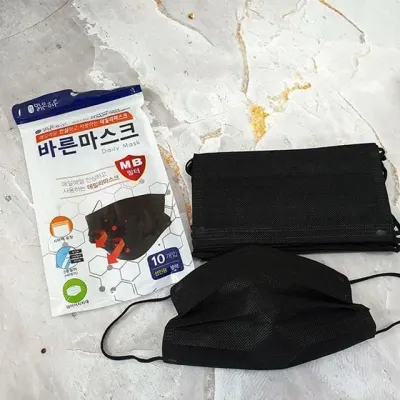 맑은하루바른마스크대형10입블랙