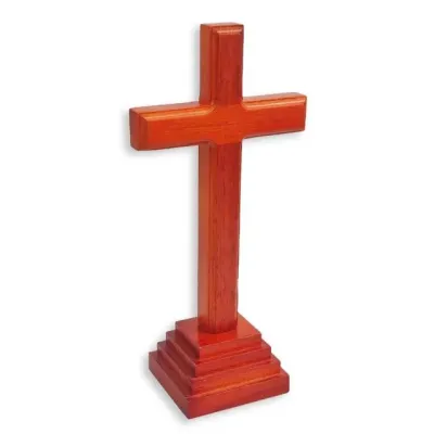 벽걸이 탁상용 스탠드 나무 원목 십자가 26cm