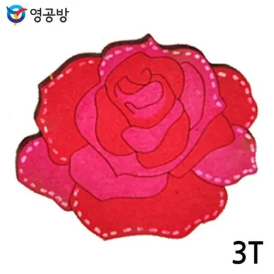 영공방 장미 3T (WA-511) (10개입) 연결구멍 (없음X) (체험용 우드아트)