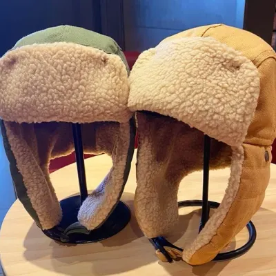 베이직 군밤 항공모자 겨울 방한 털모자