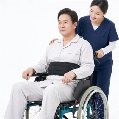 휠체어 안전 벨트 휠체어 낙상방지 벨트 등받이 허리 간병용 보호대 버클형 요양원 복부 활동 이동 지지