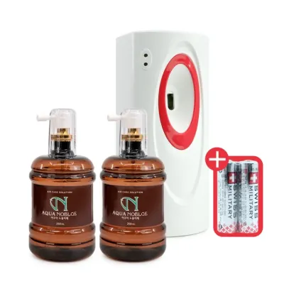 킴스팜팜 노블리제 아쿠아 액상방향제 250ml 9종(택1) 2개 + 자동분사기 건전지포함