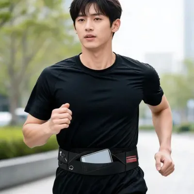 러닝 힙색 스포츠 벨트 스판덱스 조깅 마라톤 헬스 핸드폰 보관 주머니