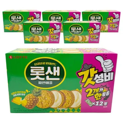 롯데 롯샌 파인애플 2번들 630g(315gx2) x 6개