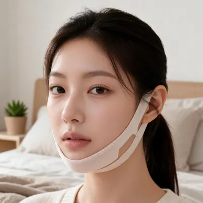 페이스 리프팅 밴드 얼굴 턱선 관리 마사지 압박 마스크 이중턱 케어