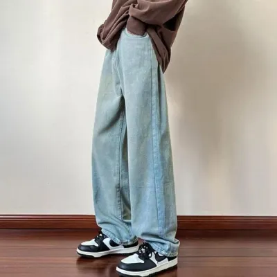 청바지 남성 일자핏 데님 팬츠 빈티지 캐주얼 데일리룩