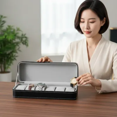 6구 손목시계 보관함 시계 진열대 자동 와인더 스탠드