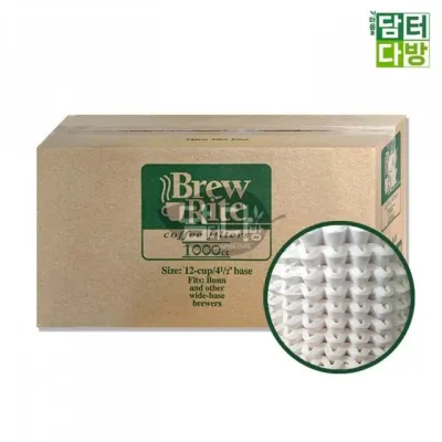 커피 여과지 12컵용 원형 필터 종이 1000매 1박스