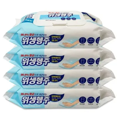 청소 청소포 물걸레 행주 일회용행주 80매 4개 위생