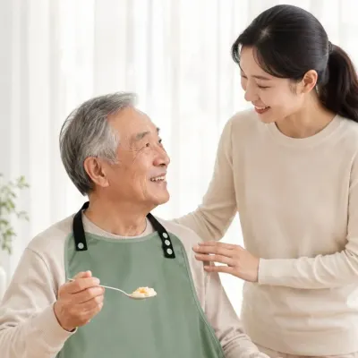 [GS마켓] 성인용 어르신 식사 턱받이 음식물받이 요양병원 방수 앞치마