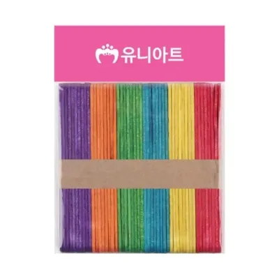 혜명몰 유니아트 1200 하드바 소 칼라혼합 - 갑 (10개입) 미술용품 아이스크림바 미술놀이재료 공예부자재