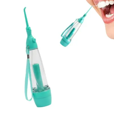 펌핑식 구강세정기 80ml 그린 치아 관리 휴대용 워터 물 치실 세척기 수도직결식 치간