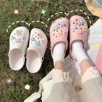여름신발 물놀이신발 실내 구멍 샌들 실외화 슬리퍼 여자 플라워 여성신발 물놀이 신발 여름 여성