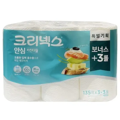 크리넥스 안심 키친타월 135매 6롤 -TJ