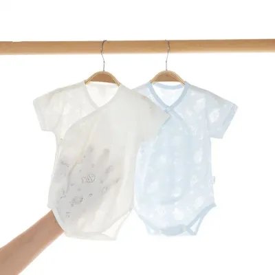신생아여름바디수트 반팔 배싸개 아기 여름용 얇은 삼각 하의 신생아 옷 아기 잠옷 통기성 여