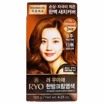 려 우아채 멋내기 새치크림 7O-오렌지브라운 3회분