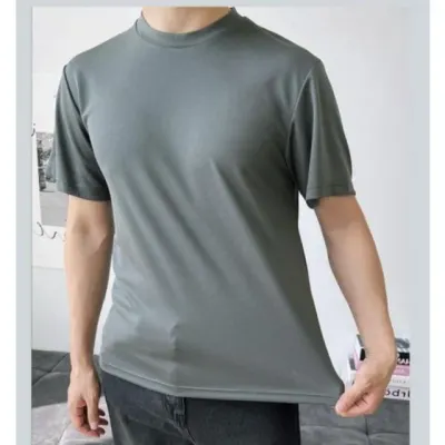 남녀공용 무지 라운드 반팔 티셔츠 기본 베이직 이너 단체복 상의