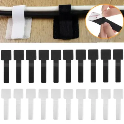 케이블 찍찍이 접착식 타이 테이프