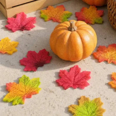 가을 장식 조화 인테리어 8색 단풍잎 인조 낙엽 소품