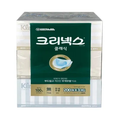 크리넥스 클래식 각티슈 200매 x 3입 - D