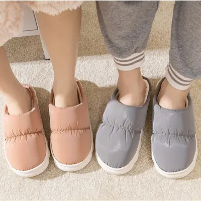 패딩기모 파스텔 털실내화 슬리퍼 슈즈 거실화 샌들