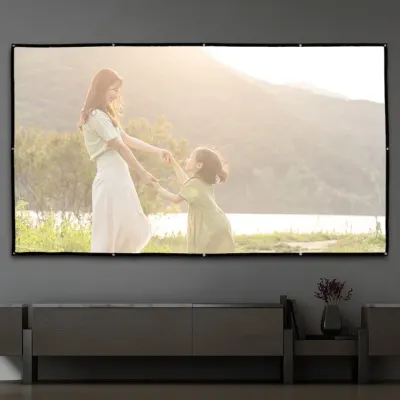 이동형 빔프로젝터 스크린(330x187cm) (16 9비율) 홈시어터 빔스크린 대형스크린 가정용스크린