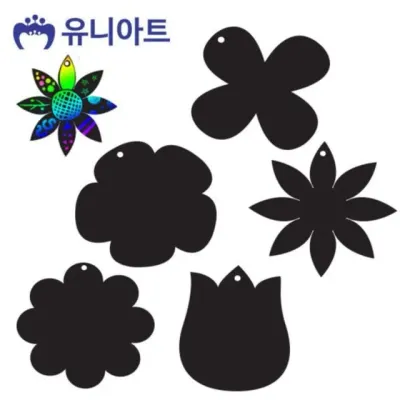 유니아트 (모양 스크래치종이) 1800 꽃 (P0000EUN)