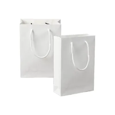 종이쇼핑백 가방 무지 선물포장 세로형 10개입 15cm 화이트 크라프트 종이백 가로형