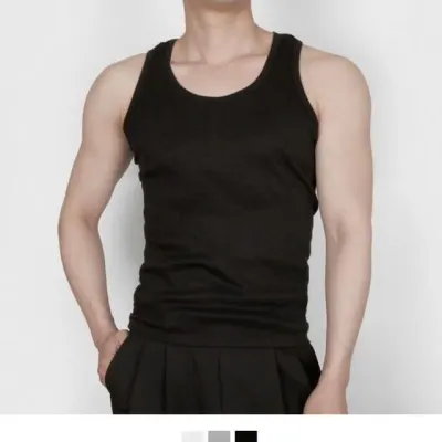남성나시티 데일리스판슬림핏 러닝헬스민소매나시룩 기본이너