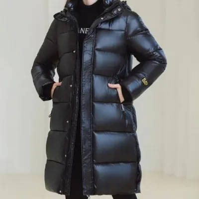 여성 롱후드점퍼 롱패딩 후드 달린 아우터 겨울 점퍼 외투