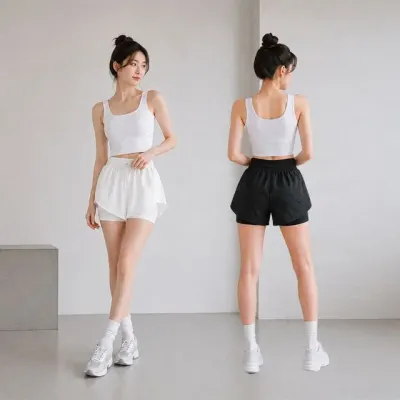 여성 러닝 반바지 요가 운동 숏팬츠 피트니스 트레이닝 팬츠