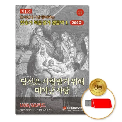 [더지엠]USB 찬송가복음성가경음악-당신은사랑받기위해태어난사람11집 200곡