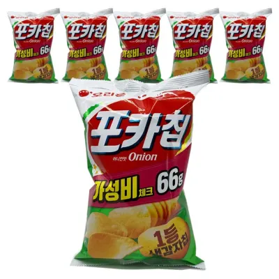 오리온 포카칩 어니언 66g x 6개