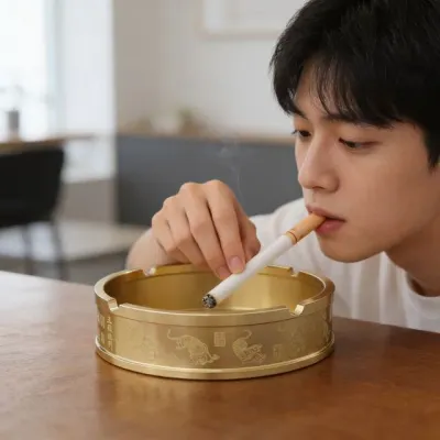 황동 재떨이 사무실용 흡연실용 가정용 업소용 테라스 실외 인테리어 소품
