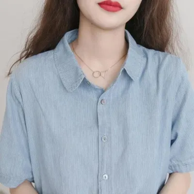 루즈핏 여름 셔츠 빅사이즈 임산부 반팔 원피스 여성의류 루즈핏셔츠 편안한