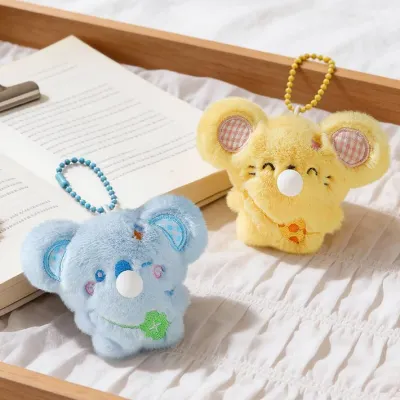 풍선껌 부는 인형키링 / 버블껌 백참 버블 풍선 인형 코알라 생쥐 고양이