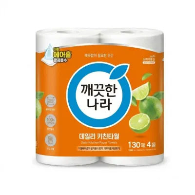 깨끗한나라 데일리키친타올 130매 4롤