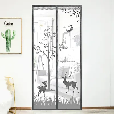 사슴 문 모기장(90x200cm)(그레이) 방충망