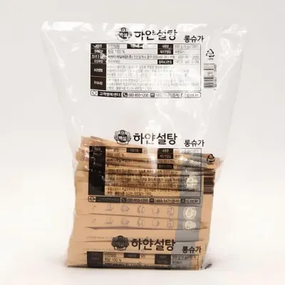 백설 스틱설탕 5g 100개입 커피 설탕 슈가 롱슈가