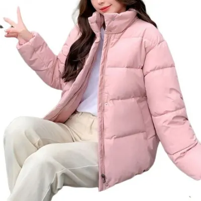 여성 패딩 점퍼 겨울 자켓 무지 아우터 데일리 캐주얼 룩