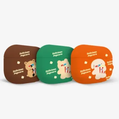 팝콘 냠냠 에어팟프로 2세대 3세대 4세대 귀여운 하드 케이스 커버