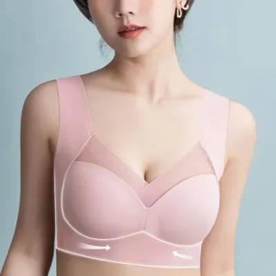 심리스 시스루 넓은 편한 브라 브래지어 매쉬브라 심리스브라